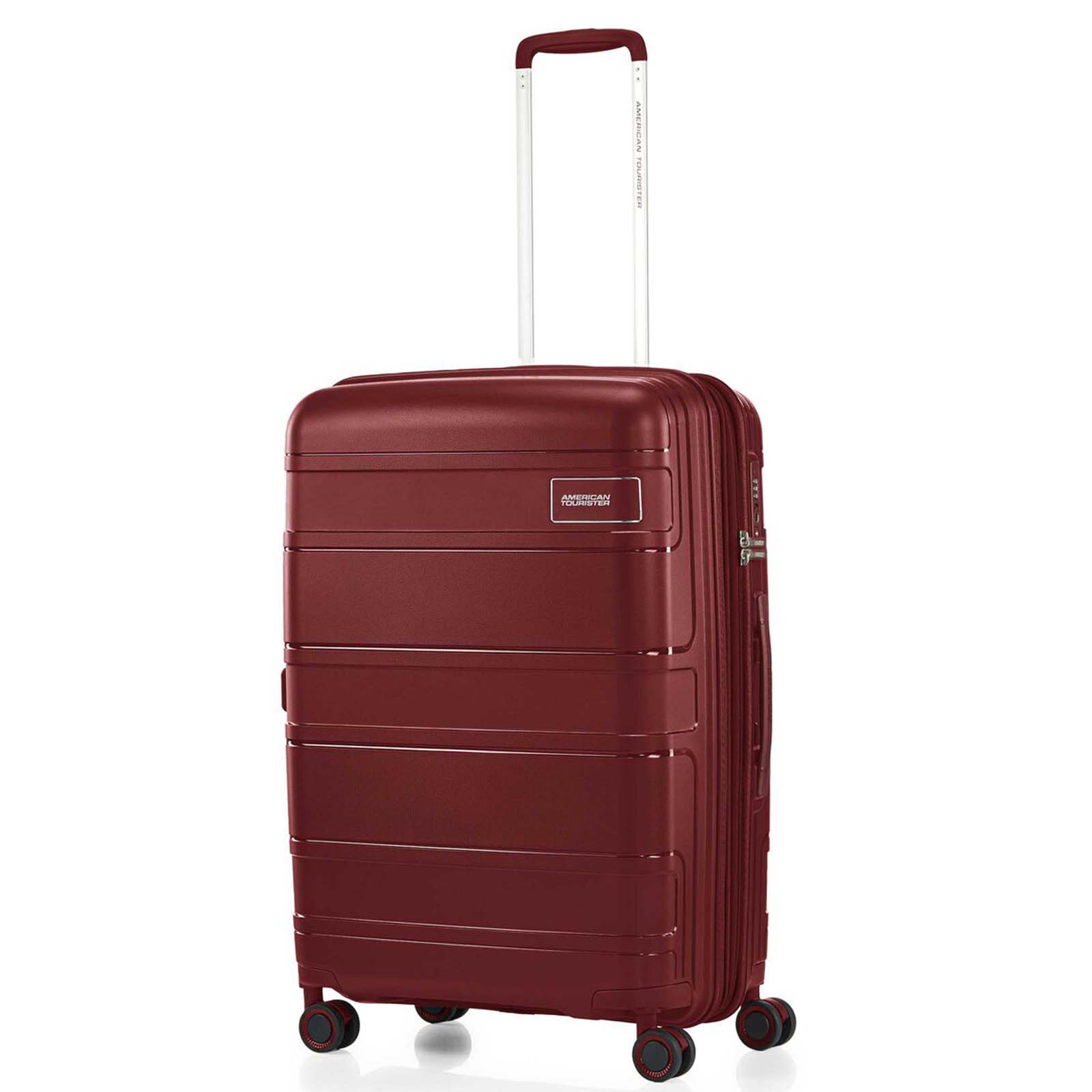 American-Tourister-Light-Max-69cm-Suitcase-Dahlia-Side-Angle