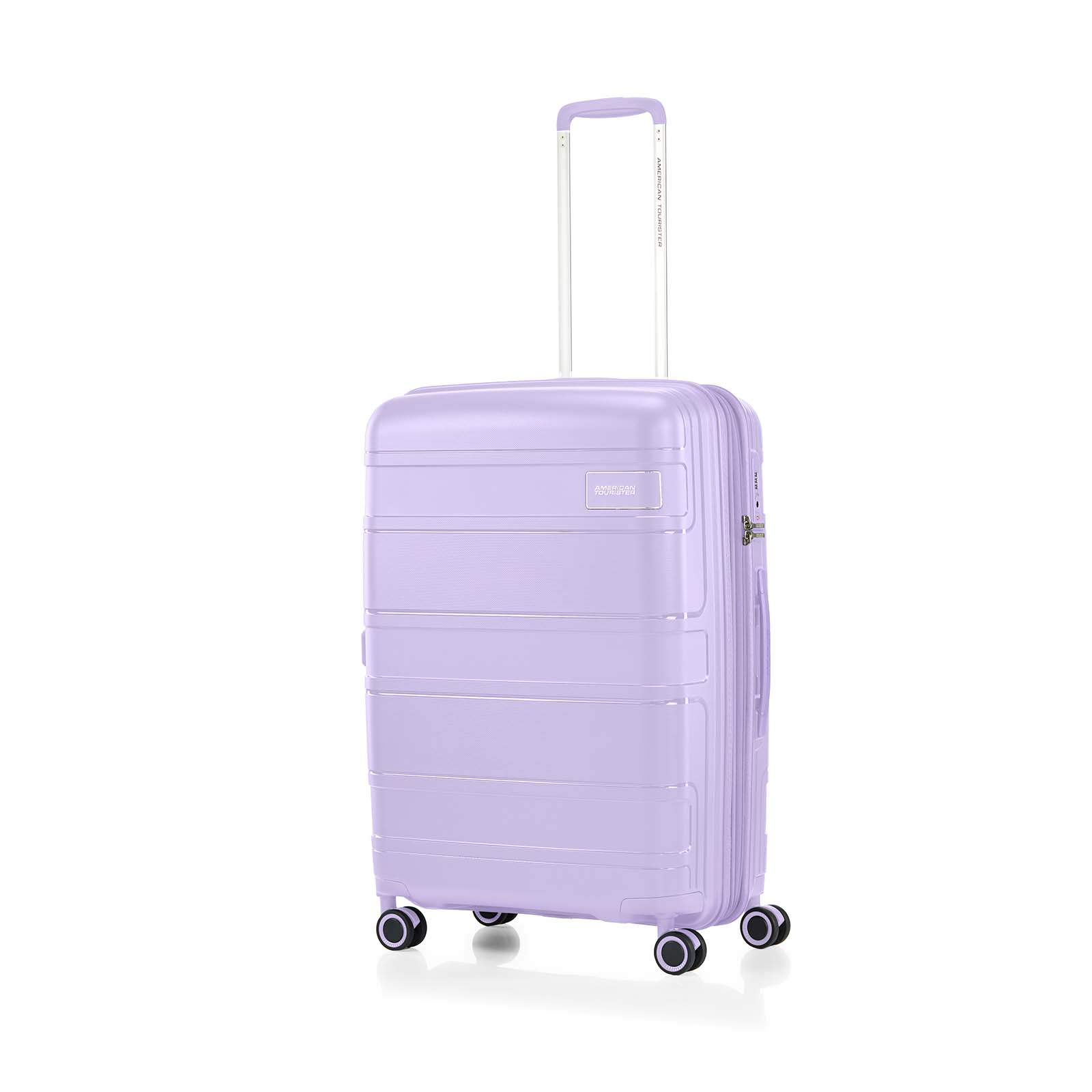 American-Tourister-Light-Max-69cm-Suitcase-Lavender-Angle