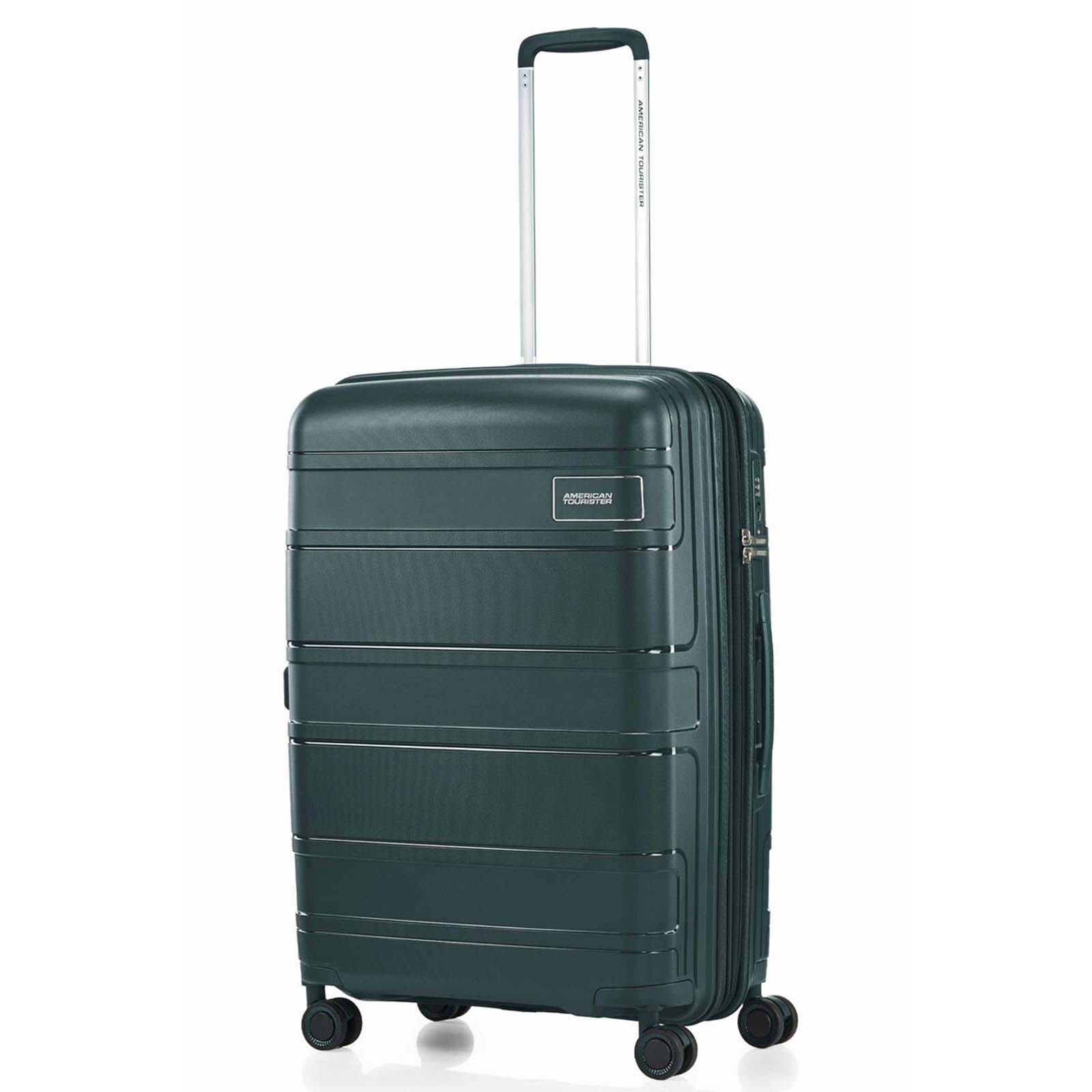 American-Tourister-Light-Max-69cm-Suitcase-Varsity-Green-Front-Angle