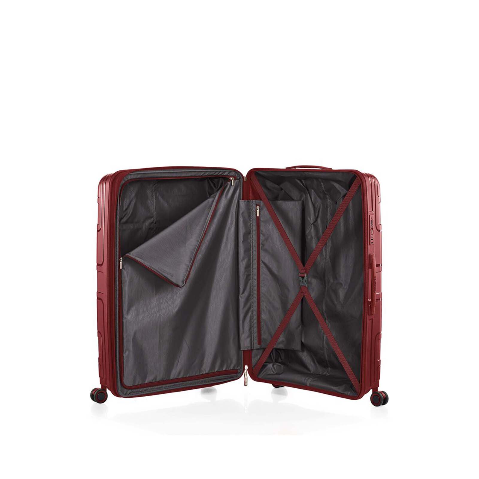 American-Tourister-Light-Max-82cm-Suitcase-Dahlia-Open