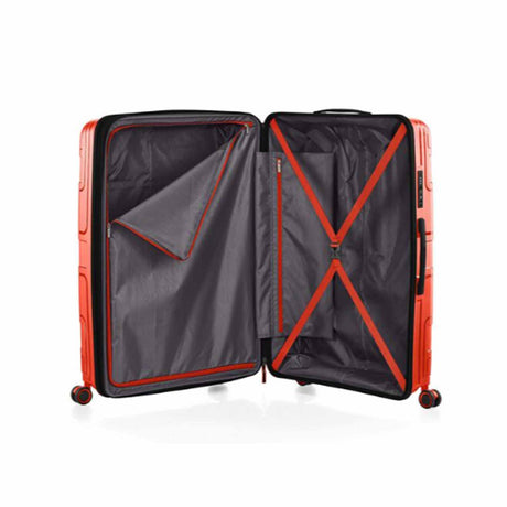 American-Tourister-Light-Max-82cm-Suitcase-Flame-Orange-Open