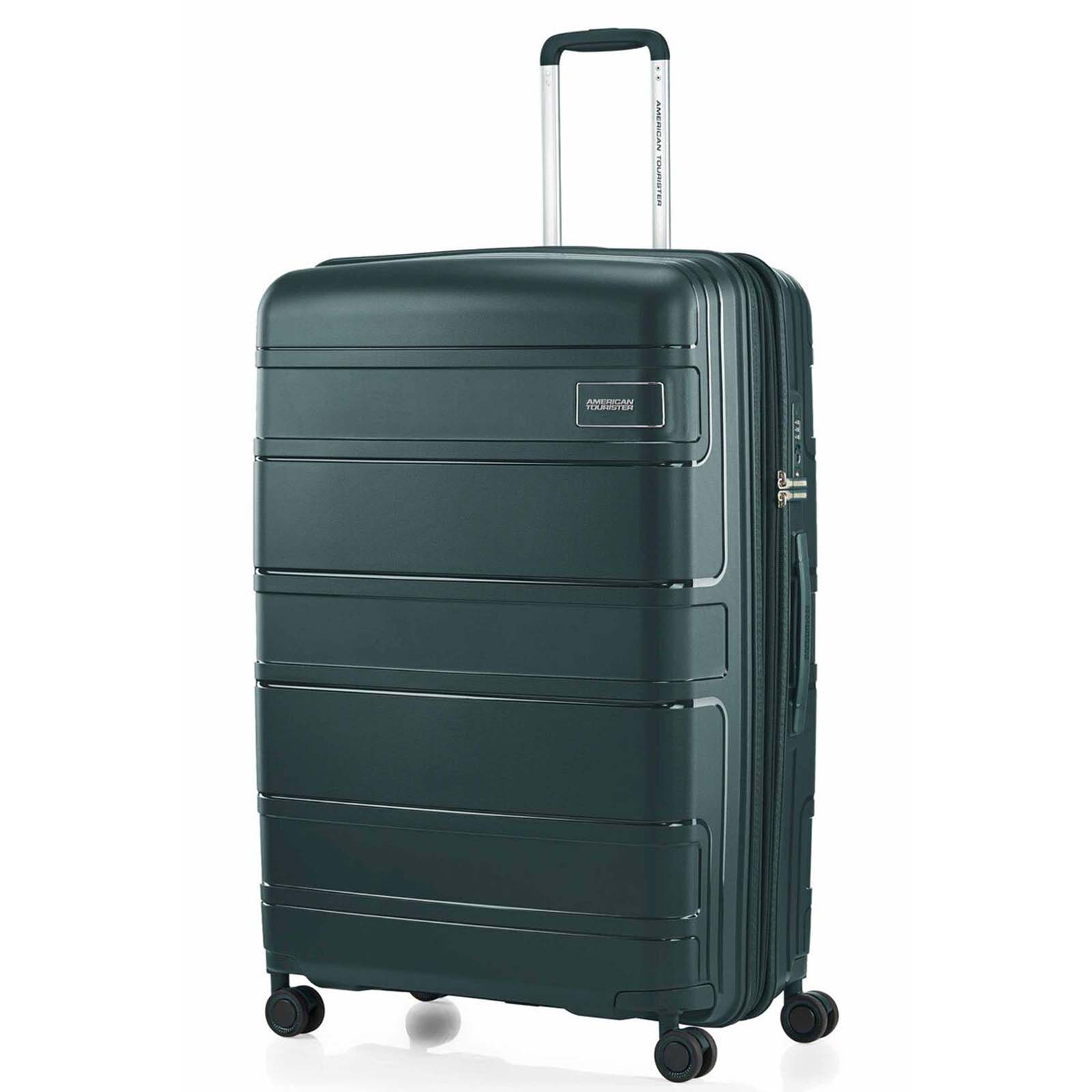 American-Tourister-Light-Max-82cm-Suitcase-Varsity-Green-Front-Angle