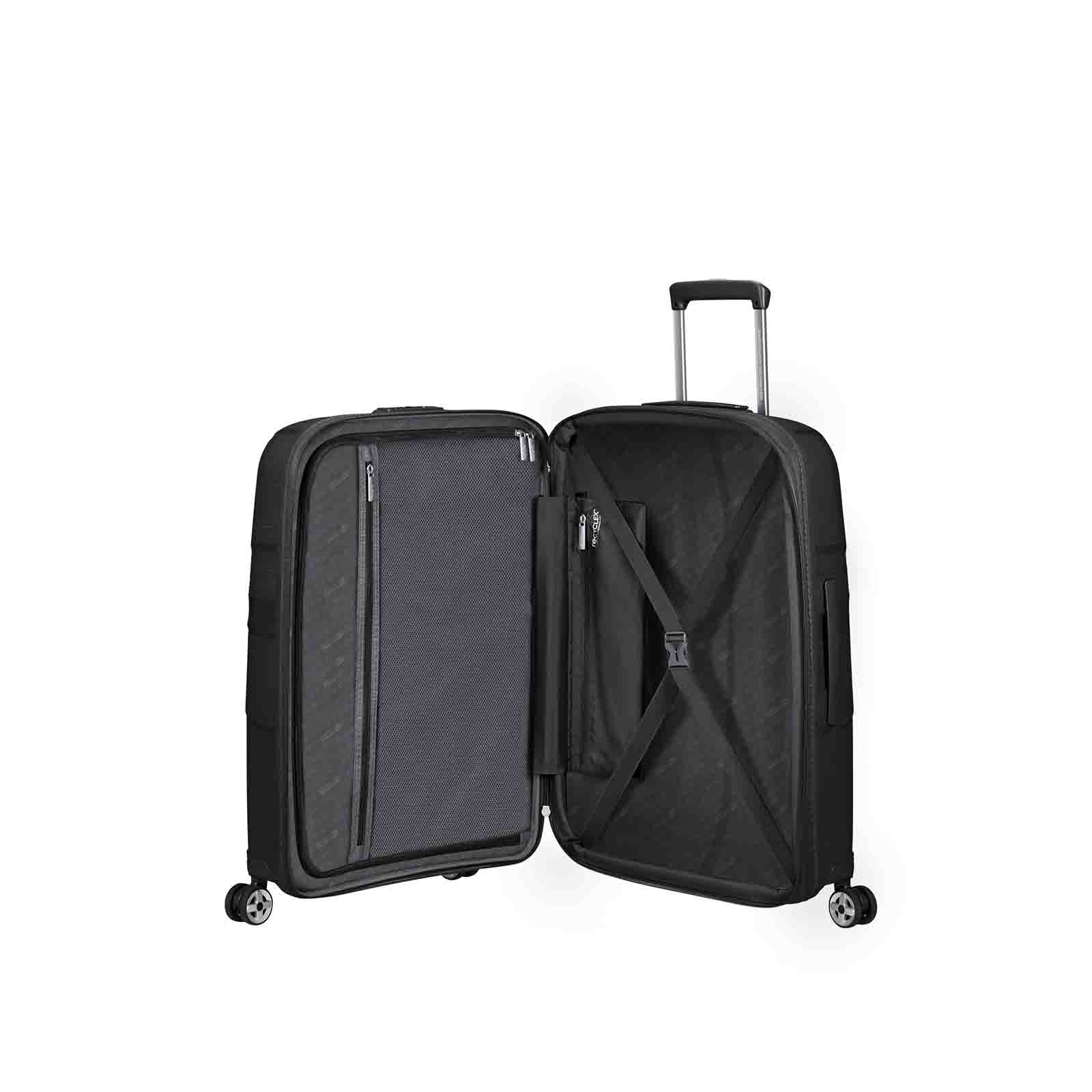 American-Tourister-Starvibe-67cm-Suitcase-Black-Open