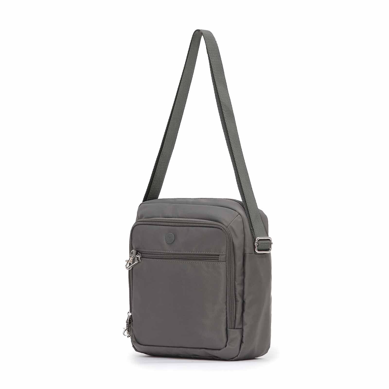 Anti-Theft-Shoulder-Bag-Double-Khaki-Front