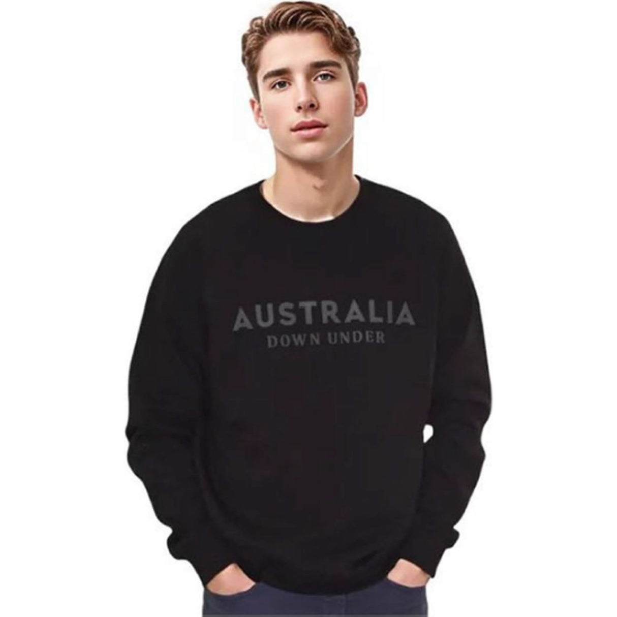 Australia Down Under Sweatshirt Black XX-Large