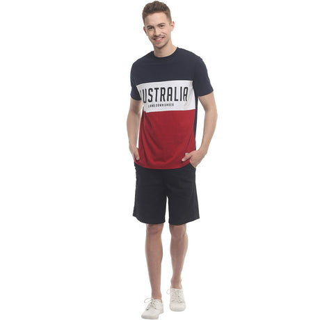 Australia-Land-Down-Under-Tricolour-T-Shirt-Navy-Front-1