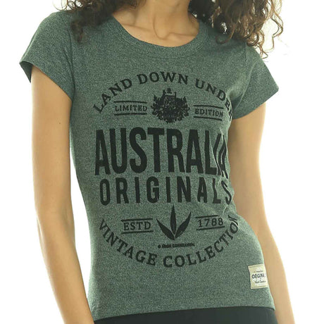 Australia-Originals-Ladyfit-T-Shirt-Green-Front