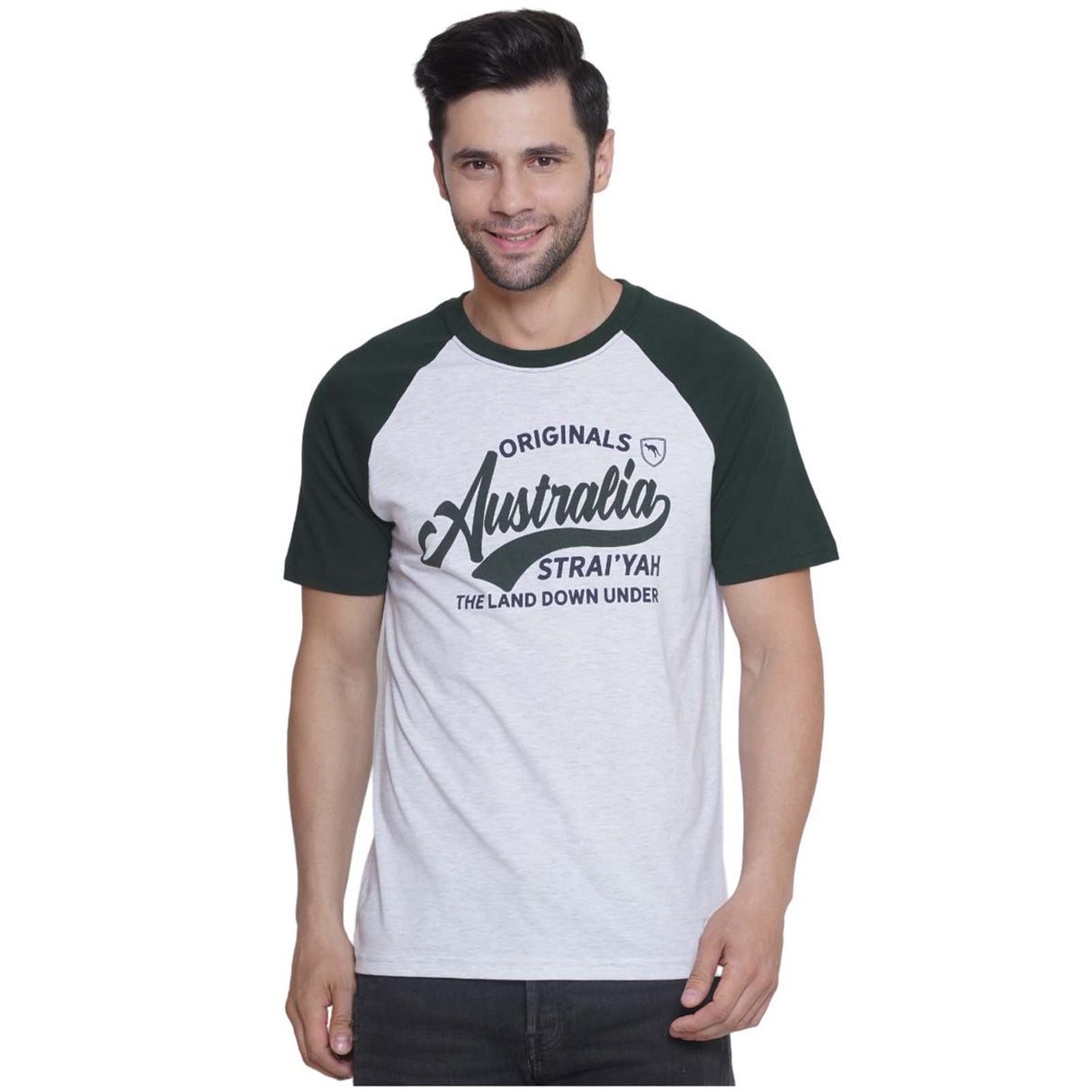 Australia Raglan Unisex T-Shirt Ash Grey XL