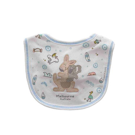 Baby-Boy-Bib-Koala-Kangaroo-White