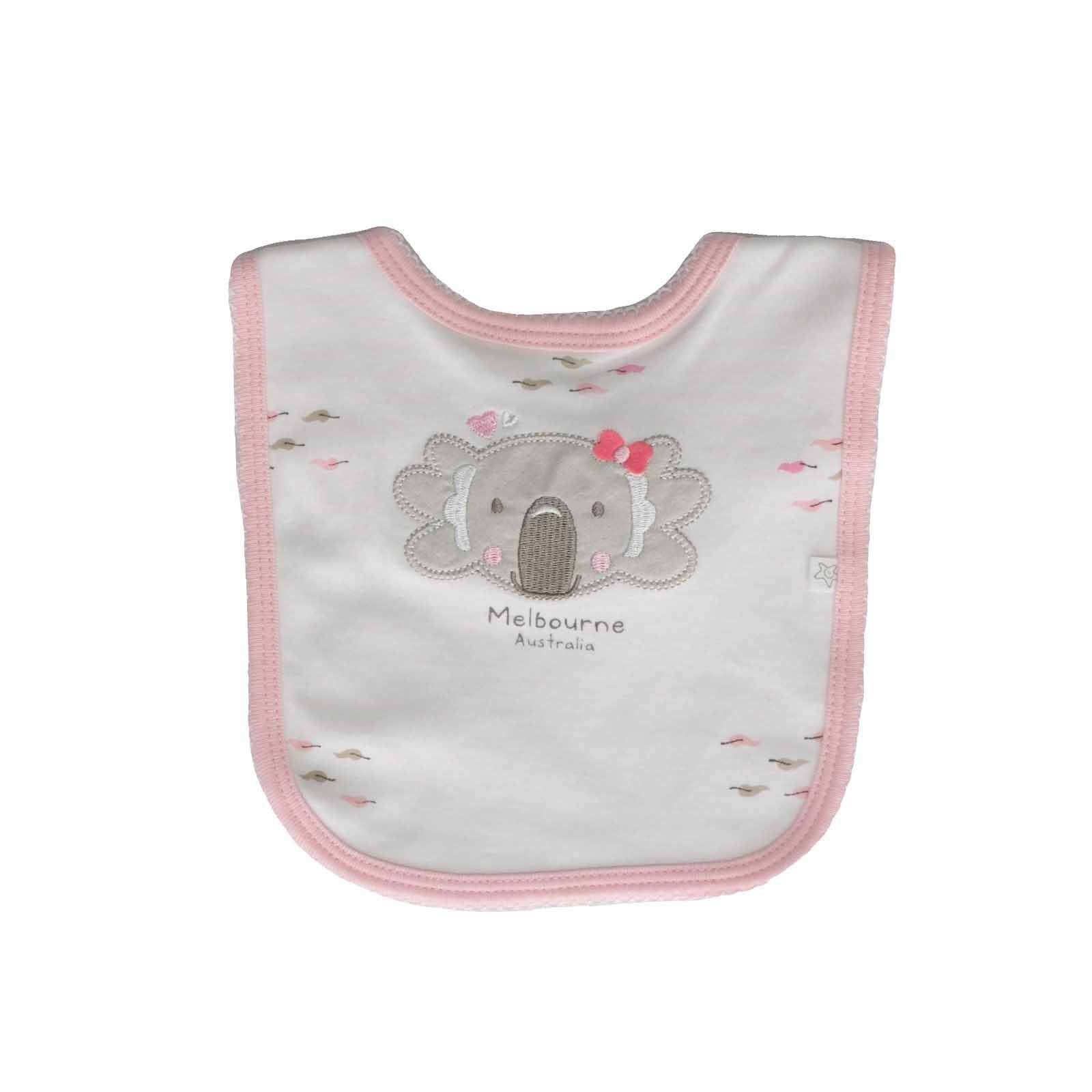 Baby-Girl-Bib-Koala-Head-White