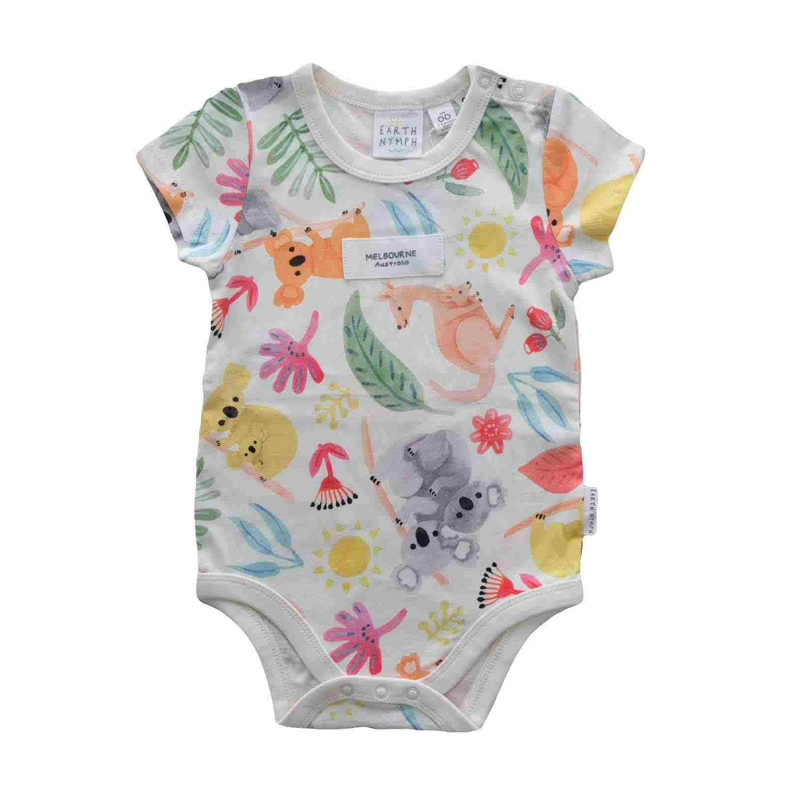 Baby-Girls-Romper-Down-Under-Icons-White