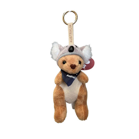 Bag-Charm-Kangaroo-With-Koala-Hat