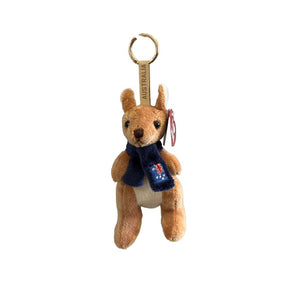 Bag-Charm-Kangaroo-With-Navy-Flag-Scarf