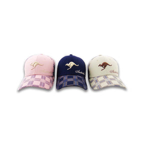 Cap-Flying-Kangaroo-Checked-Peak