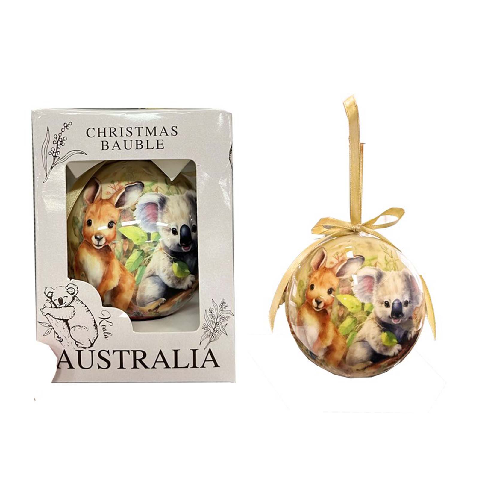 Christmas-Bauble-Kangaroo-Koala-Flower