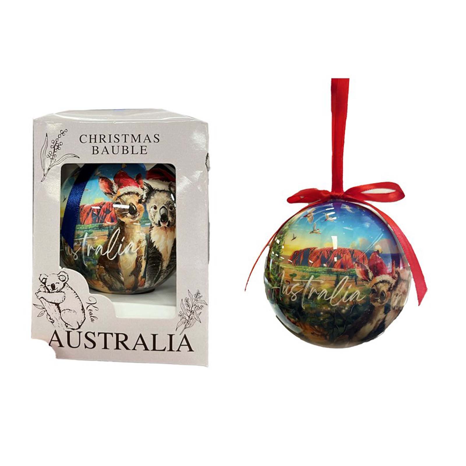 Christmas-Bauble-Kangaroo-Koala-Uluru