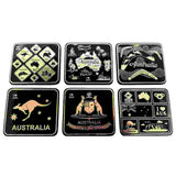 Coaster-6-Pcs-Boxed-Aus-Icons-Black
