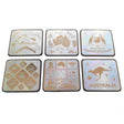 Coaster-6-Pcs-Boxed-Aus-Icons-Silver
