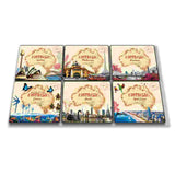Coaster-6-Pcs-Boxed-Cork-Base-Melbourne-Icons