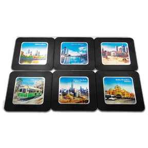 Coaster-6-Pcs-Boxed-Melbourne-Scenes-Foil