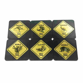 Coaster-6-Pcs-Boxed-Road-Sign-Foil
