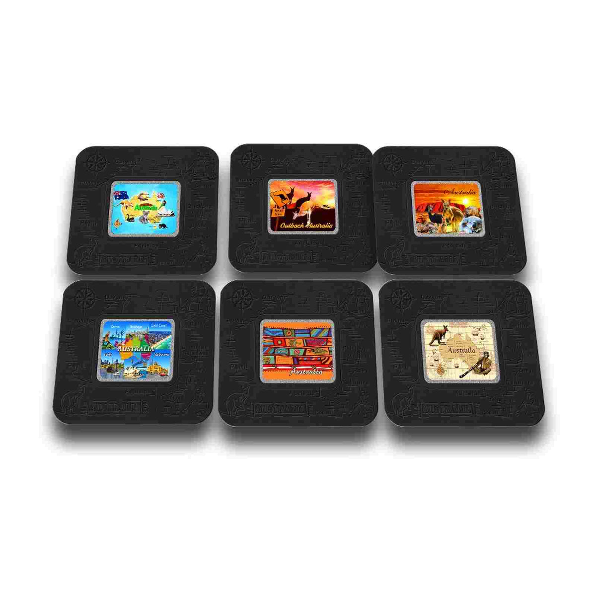 Coaster 6 Pcs Boxed Square AUS Variety – travellershop.com.au