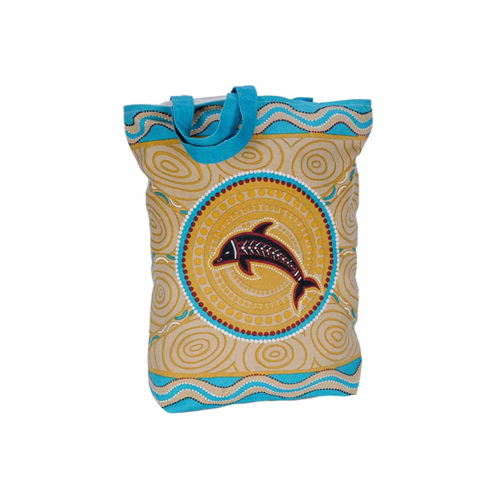 Cotton-Canvas-Shopping-Bag-Dolphin-34x40cm