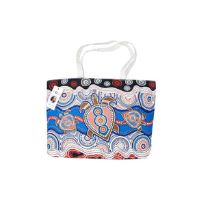Cotton-Canvas-Shopping-Bag-Sea-Turtles-50x38cm-Front