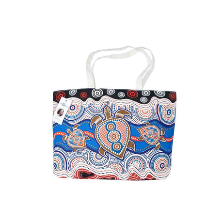 Cotton-Canvas-Shopping-Bag-Sea-Turtles-50x38cm-Front