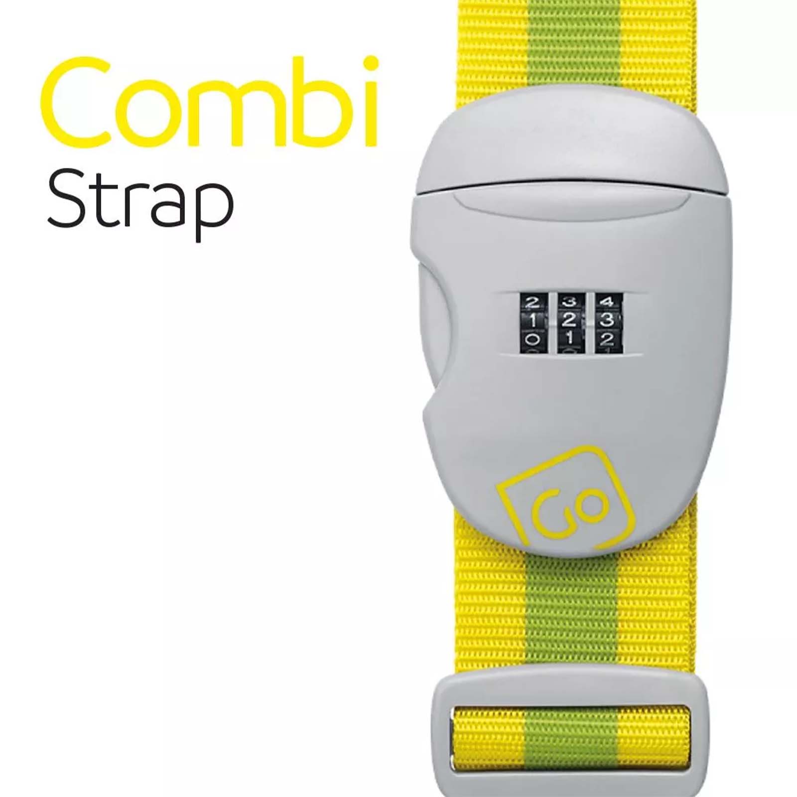 Go-Travel-Combi-Luggage-Strap-Yellow-Green-Lock
