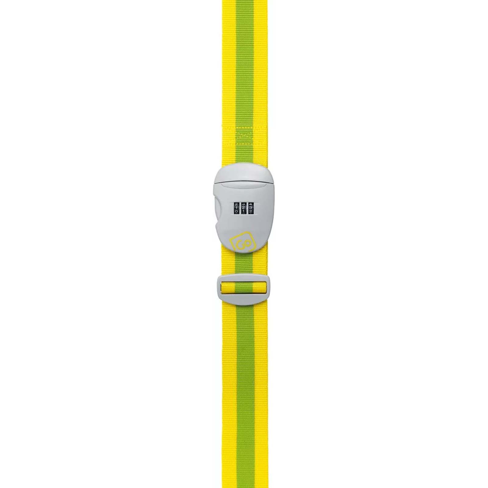 Go-Travel-Combi-Luggage-Strap-Yellow-Green-Stretched