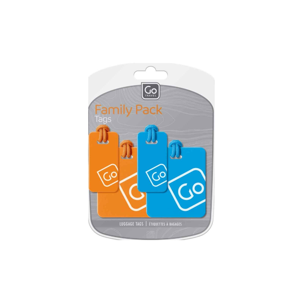 Go Tag Go Travel Luggage Tags Family Pack Blue/Orange