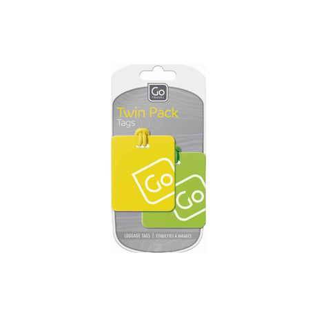 Go-Travel-Luggage-Tags-Twin-Pack-Yellow-Green
