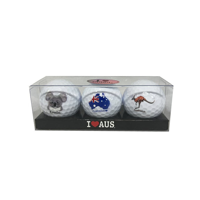 Golf-Balls-3-Piece-Pack-Kangaroo-Koala-Map