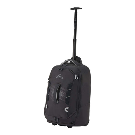 High-Sierra-Composite-V4-56cm-Carry-On-Wheeled-Duffel-Silver-Metal-Grey-Front-Angle