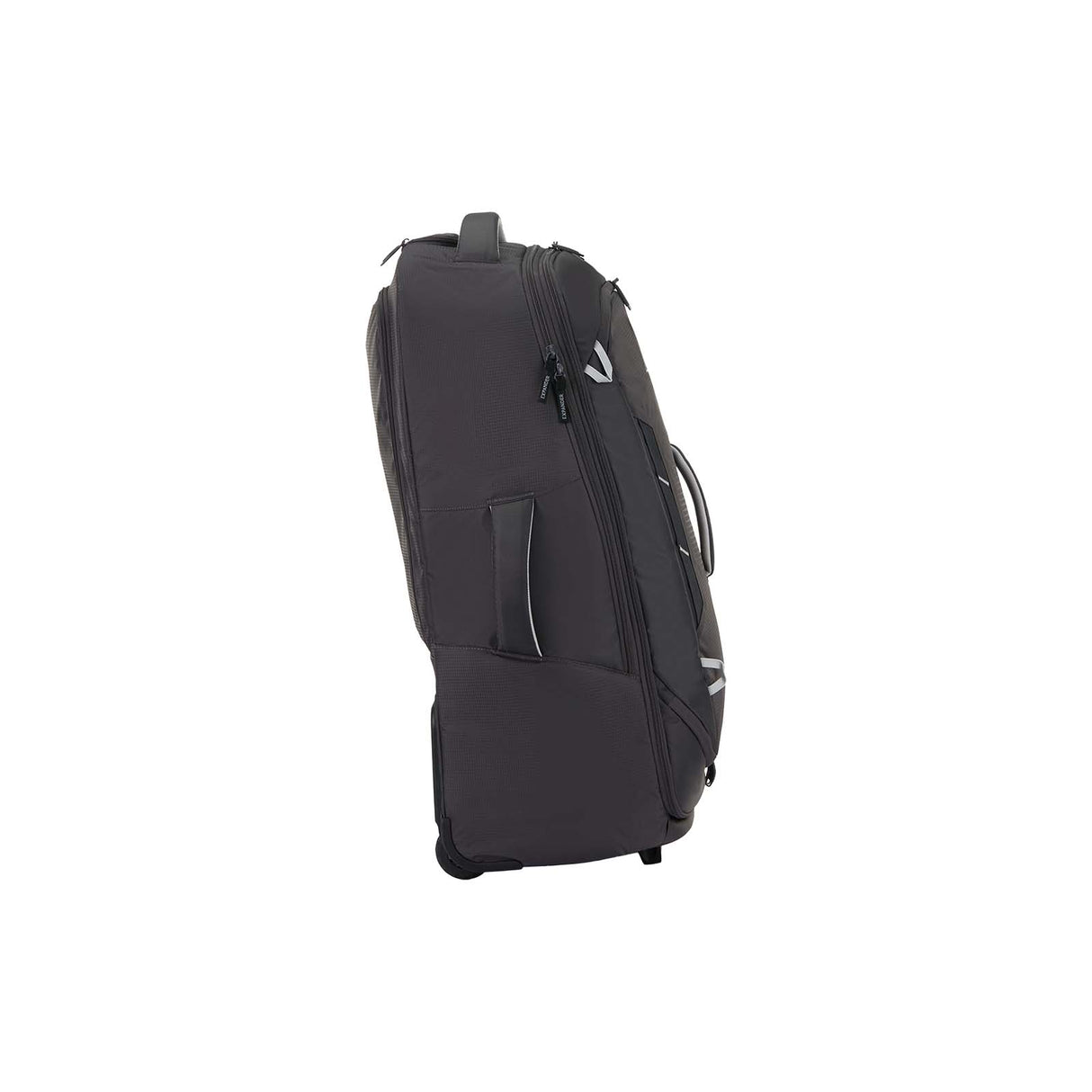 High-Sierra-Composite-V4-76cm-Wheeled-Duffel-Black-Red-Silver-Metal-Grey-Handle