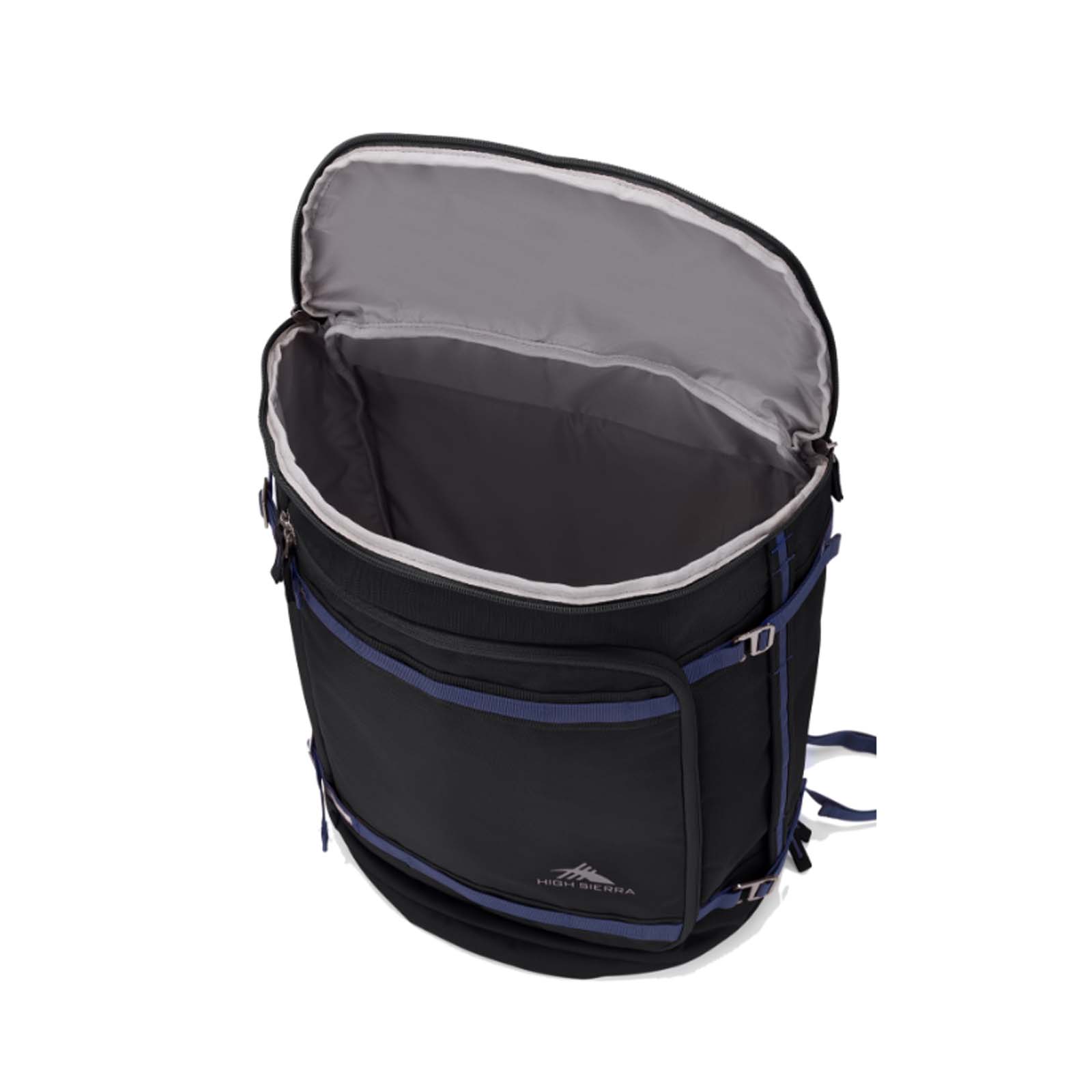 High-Sierra-Travel-Backpack-Black-Navy-Opentop