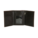 Kangaroo-Leather-Wallet-Double-Fold-Brown-Open