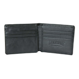 Kangaroo-Leather-Wallet-Single-Fold-Black-Open