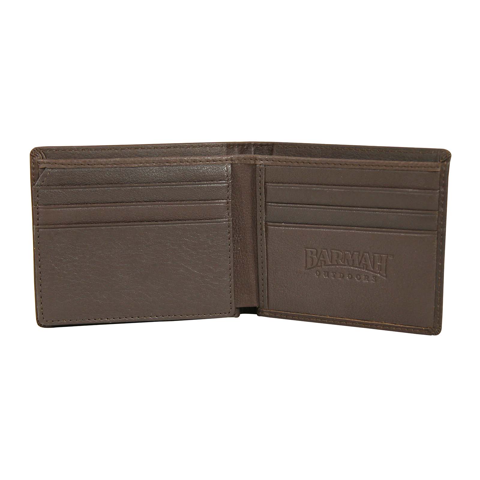 Kangaroo-Leather-Wallet-Single-Fold-Brown-Open