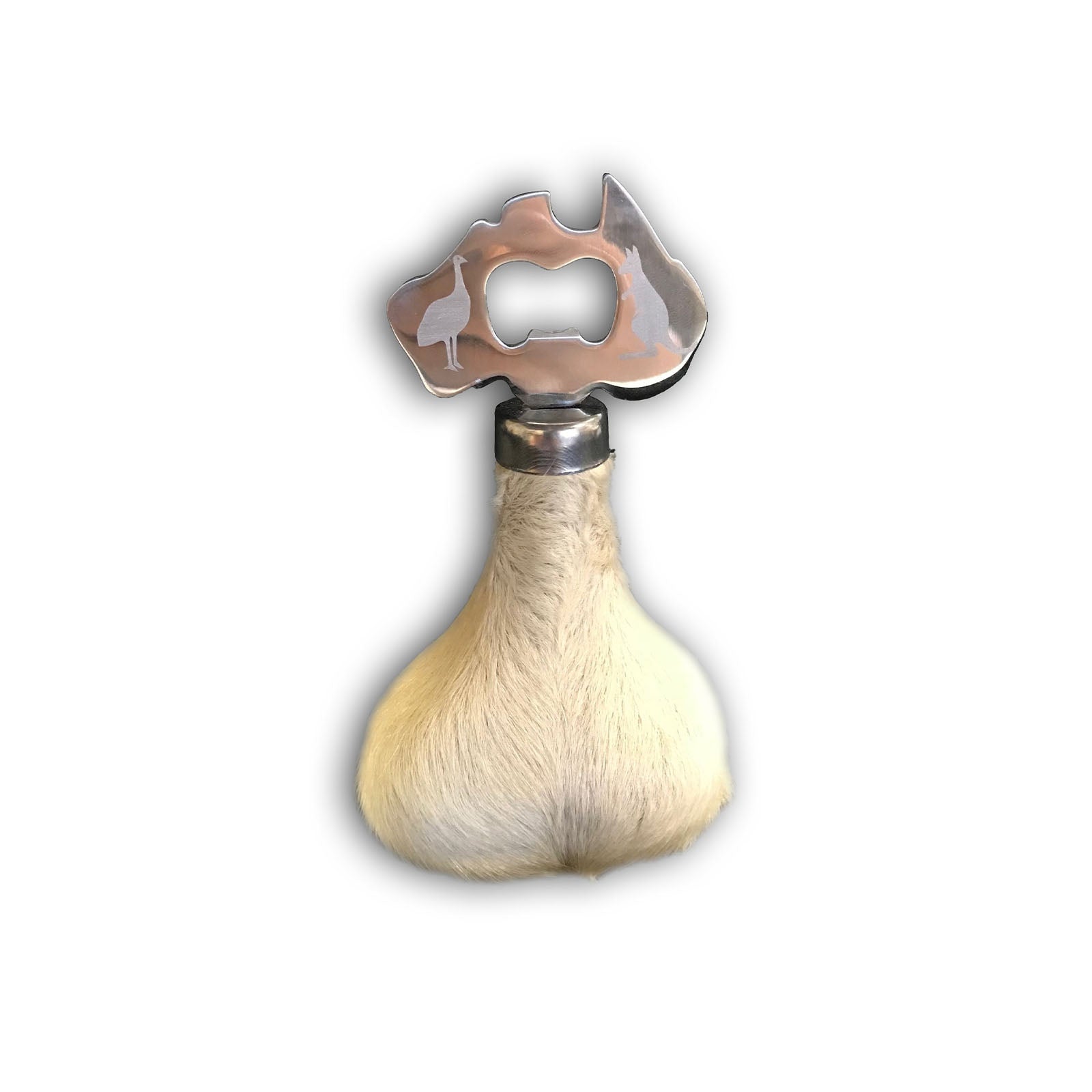 AUS Map design Kangaroo Scrotum Bottle Opener