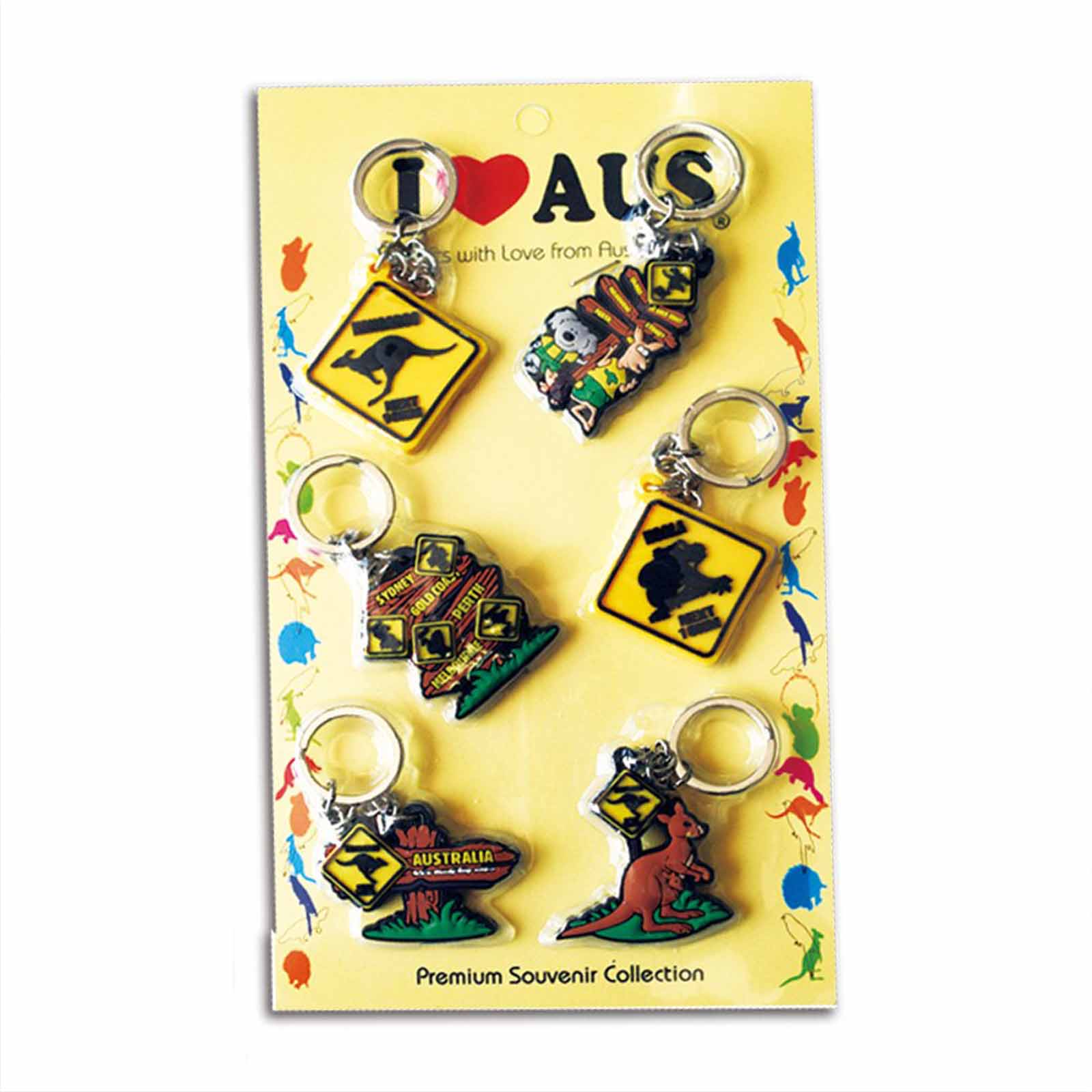 Key-Ring-6-Pieces-Road-Sign