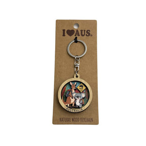 Key-Ring-Bamboo-Kangaroo-Koala-Road-Sign