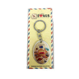 Key-Ring-Foil-Oval-Australia-Map-Cream