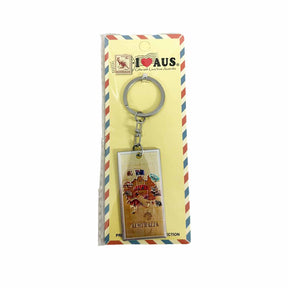 Key-Ring-Foil-Rectangle-Australia-Map-Cream
