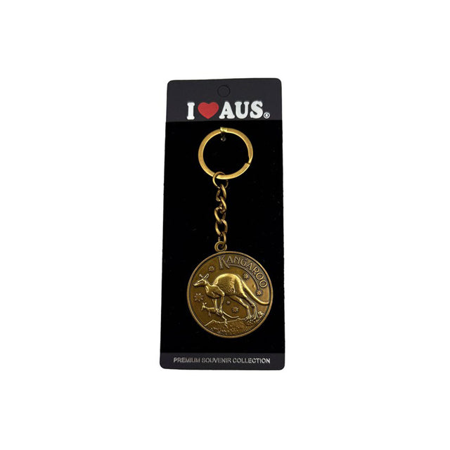 Key-Ring-Gold-Coin-Kangaroo-Gold