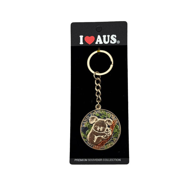 Key-Ring-Gold-Coin-Koala-Coloured