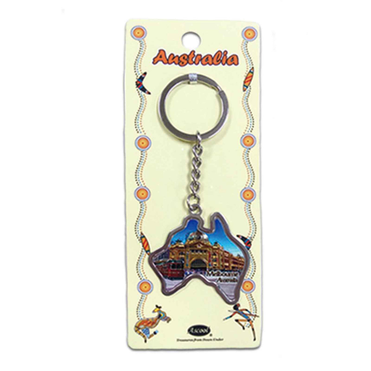 Key-Ring-Map-Melbourne-Red-Tram