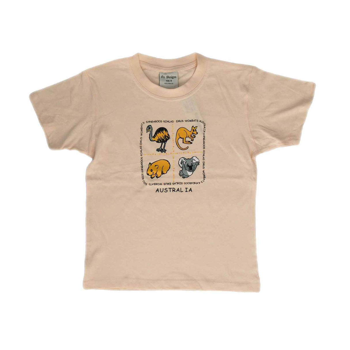 Kids-T-Shirt-4-Animals-on-Cream