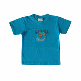 Kids T-Shirts Kangaroo in Circle Teal 12